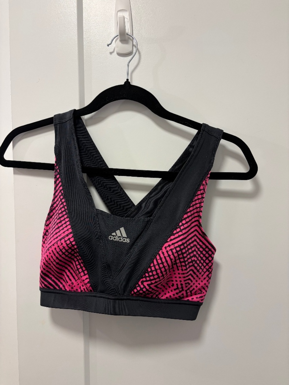 Adidas Neon and Gray Sports Bra